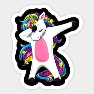 Dabbing Unicorn Costume Rainbow Horse Girl gift Sticker